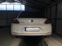 Scirocco változtatható hangú és teljesítményű kipufogó rendszerrel, szeleppel. Kétoldali 4-db kipufogó véggel.